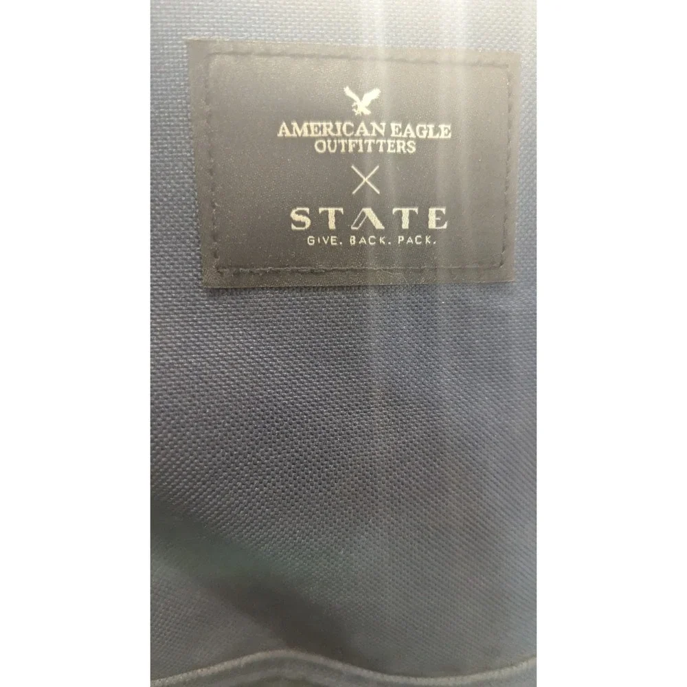 American Eagle Outfitters Backpack Navy Blue Red School Hiking Dayback  College